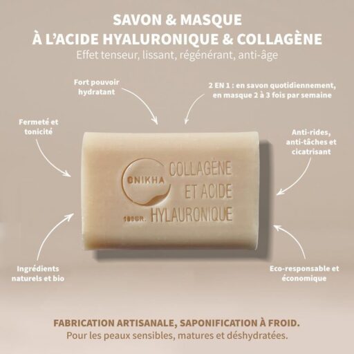 SAVON & MASQUE A L'ACIDE HYAL ET COLLAGENE – Image 3