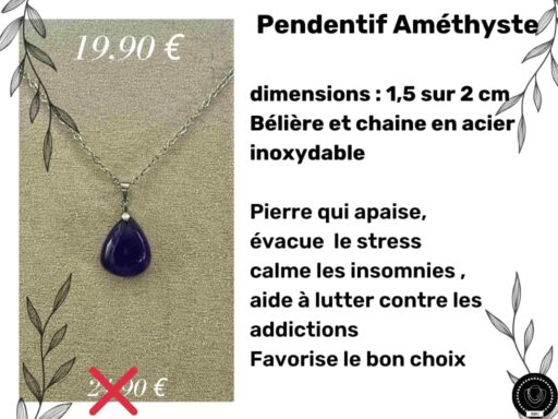 pendentif amethyste