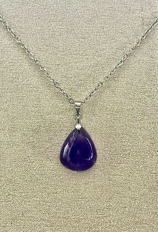 Collier Pendentif en Améthyste Naturelle