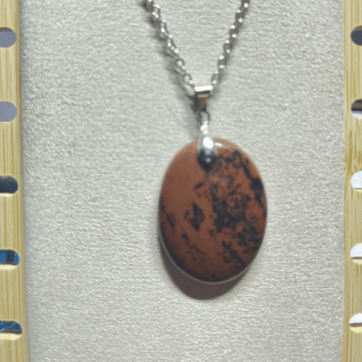Pendentif en jaspe acajou