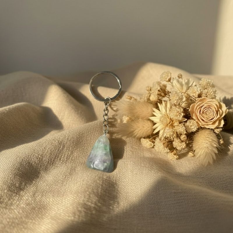 Porte cléfs Fluorite brute